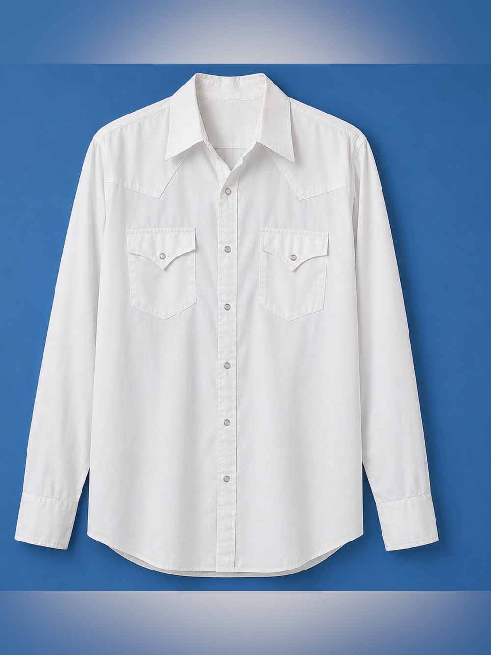Classic White Western Style Men's Shirt